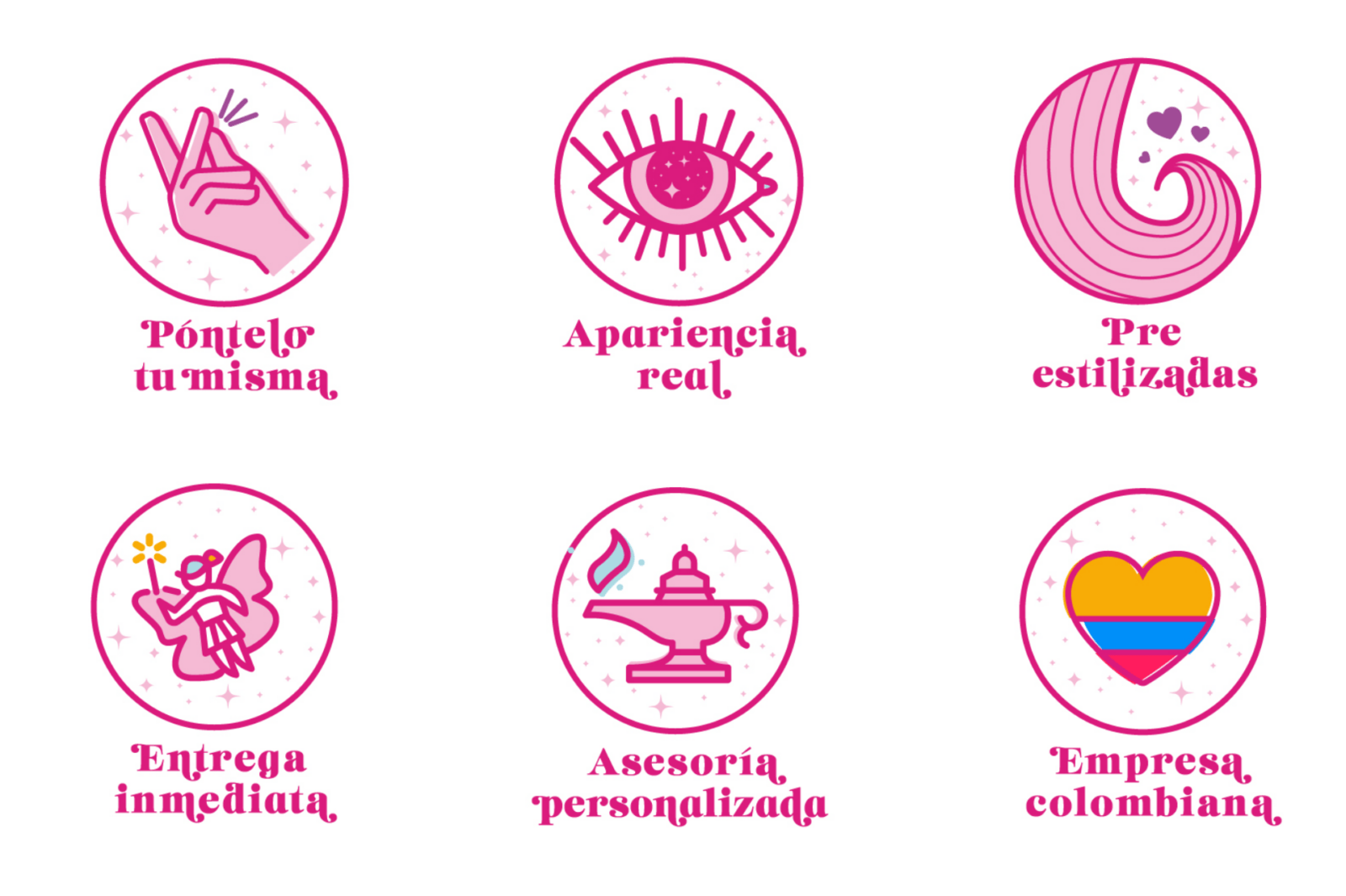 My Doll Hair apariencia real pre estilizadas, entrega inmediata, asesoría personalizada, emrpesa colombiana